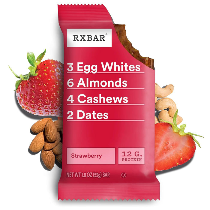 RXBAR Strawberry Egg White Protein Bars – Wholesome Pantry Staple for Wellness Rituals, No Added Sugar