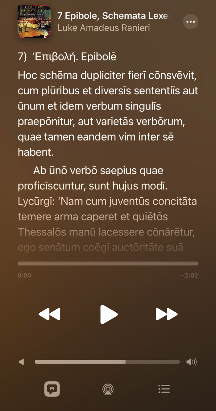 Schemata Lexeos - Figures of Rhetoric by P. Rutilius Lupus