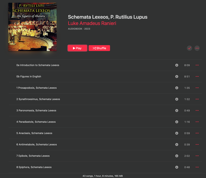 Schemata Lexeos - Figures of Rhetoric by P. Rutilius Lupus