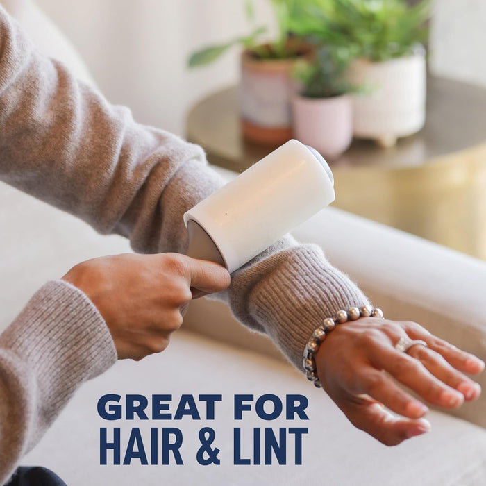 refillable handle compatible with scotch-brite lint roller refills for reuse