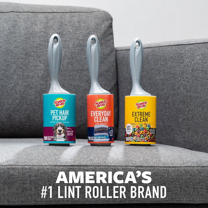 Scotch-Brite Refillable Lint Roller Set, Reusable Handle to Cut Down on Disposable Plastic Clutter