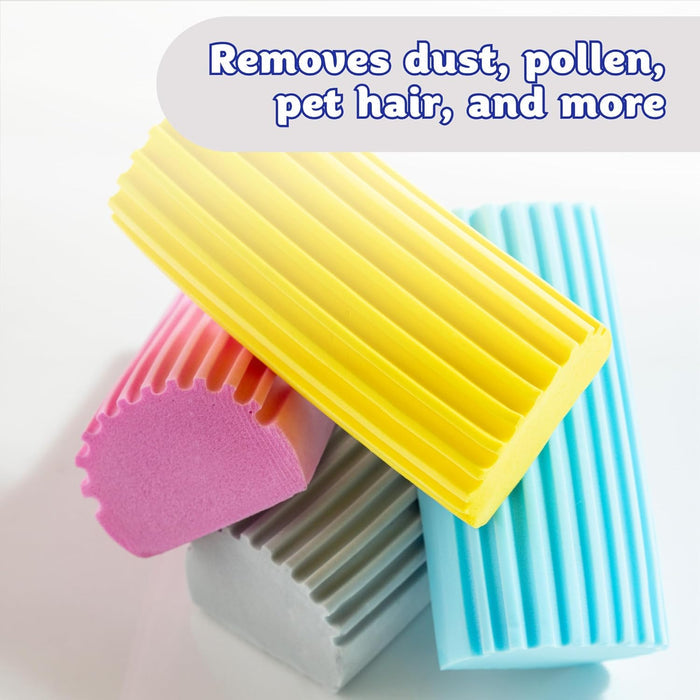 multipurpose shape sized to fit into blind slats, radiator fins, vents, and corners