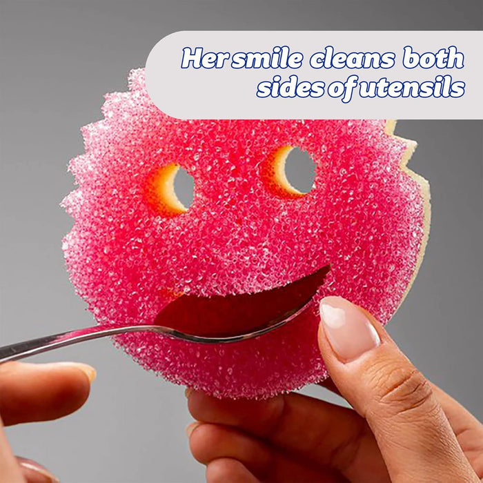 lightweight 20 g sponge in dishwasher-friendly pink color
