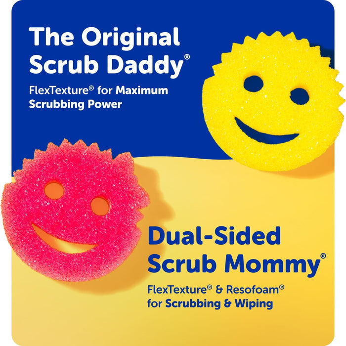 Scrub Mommy ResoFoam Sponges – Meal-Prep Ready Bulk Pack with Temperature-Adaptive Scrubbing