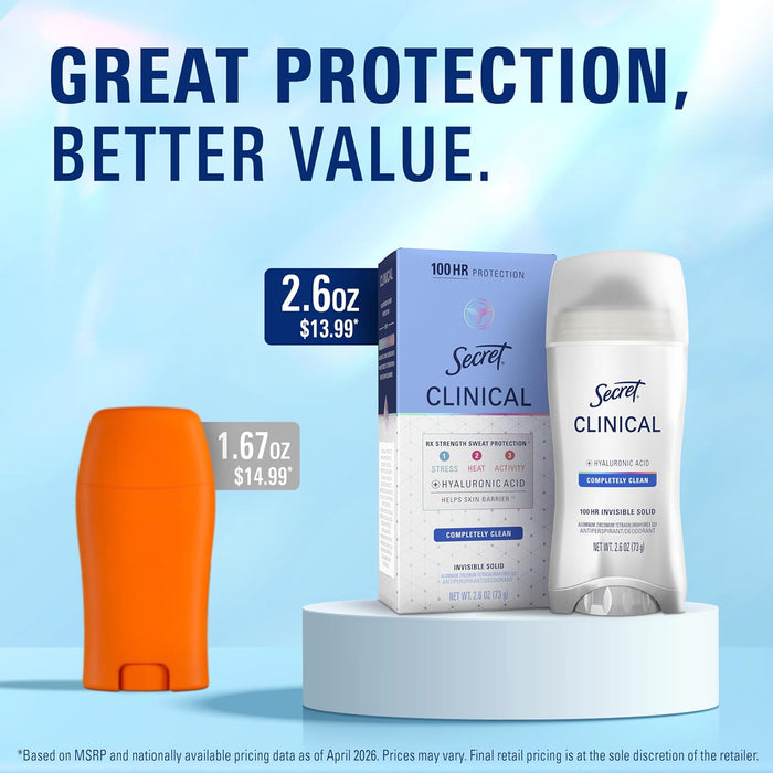 Secret 100HR Elegance Collection – Elevated Deodorant with Skin-Caring Ingredients for Discerning Women