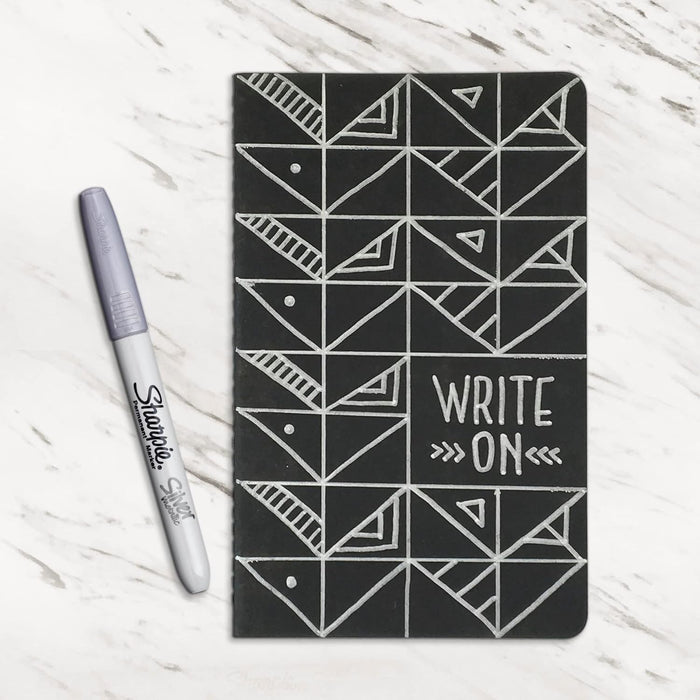 opaque metallic silver ink formulated for dark surfaces