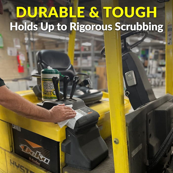 Simple Green Biodegradable Cleaning Wipes for Health-Conscious Homes, Chemical-Free Degreasing Towels