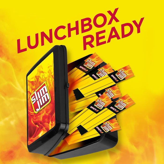 Slim Jim Smoked Meat Sticks – Dorm Room Snack for College Students, Bulk 14-Pack