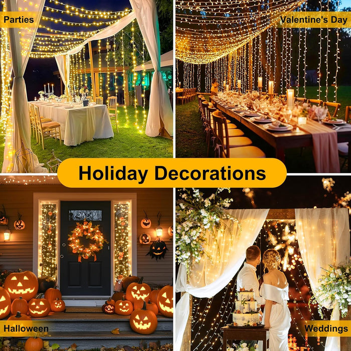 Smokeless Flameless LED Christmas Lights, Cool to Touch Mini Fairy Lights with 6H Timer