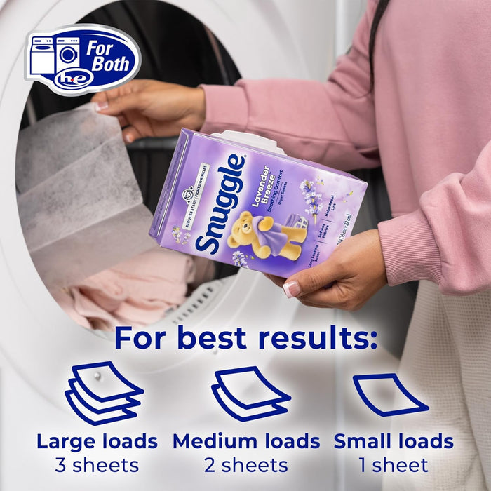 Snuggle Dryer Sheets, Lavender Breeze Scent as a Thoughtful Housewarming Gift for Her, Bulk 230-Count Box