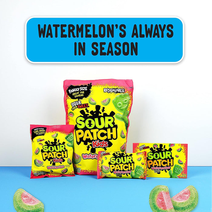 SOUR PATCH KIDS Watermelon Soft & Chewy Candy – Road Trip Cooler Snack for Long Drives and Car Rides
