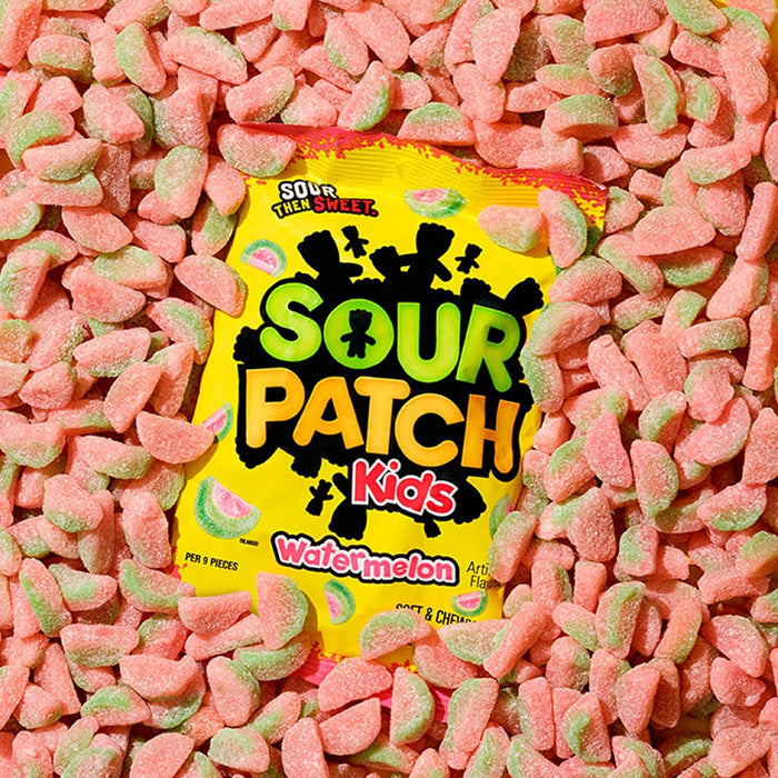 SOUR PATCH KIDS Watermelon Soft & Chewy Candy – Road Trip Cooler Snack for Long Drives and Car Rides