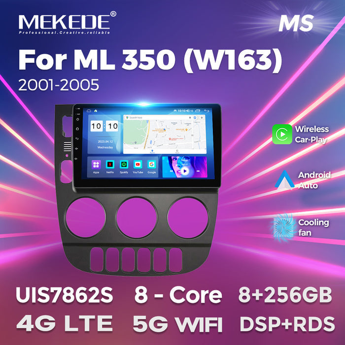 Suitable for 01-05 mercedes-benz ml320 benz ml350 car android large screen navigator wireless carplay