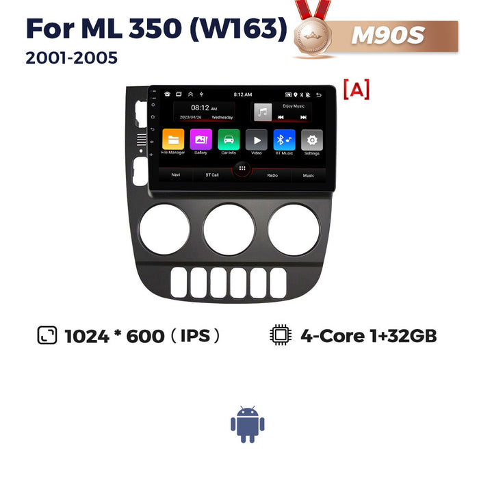 Suitable for 01-05 mercedes-benz ml320 benz ml350 car android large screen navigator wireless carplay