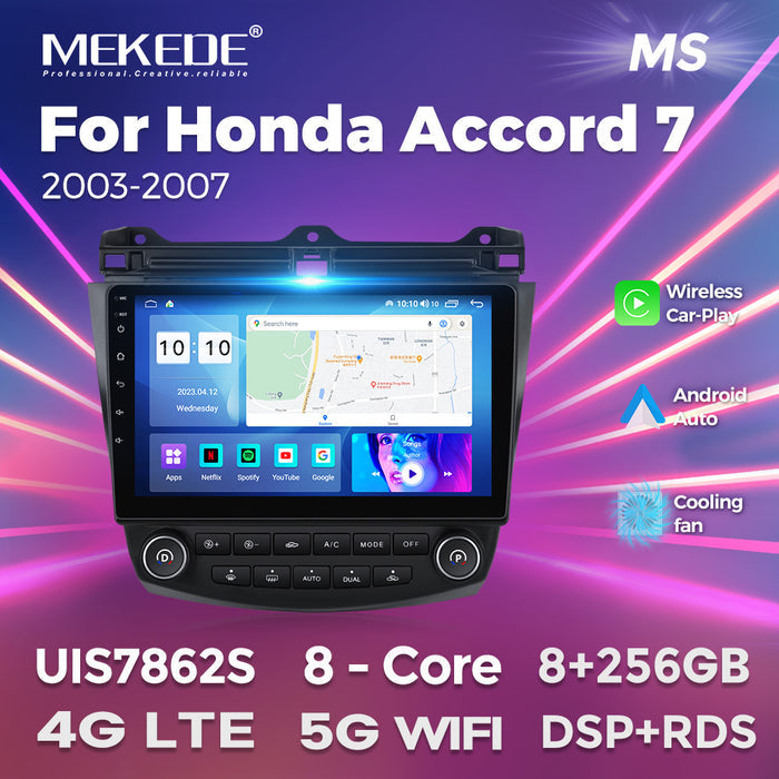 Suitable for 03-07 honda seventh generation accord accord7 android large screen car navigation wireless carplay