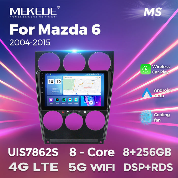Suitable for 04-15 mazda 6 mazda 6 car large screen android navigator wireless carplay