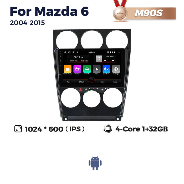 Suitable for 04-15 mazda 6 mazda 6 car large screen android navigator wireless carplay