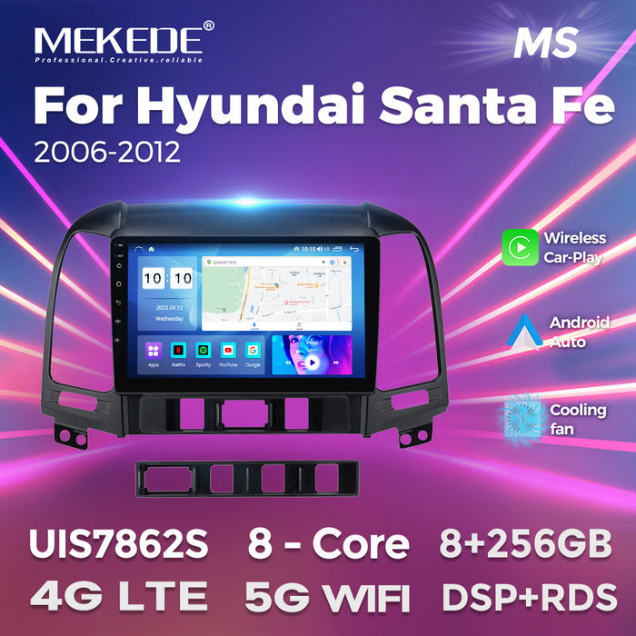Suitable for 06-12 hyundai santa fe santa fe car central control android navigation wireless carplay