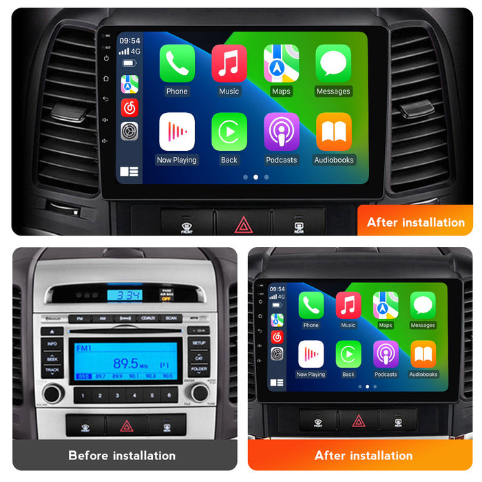 Suitable for 06-12 hyundai santa fe santa fe car central control android navigation wireless carplay