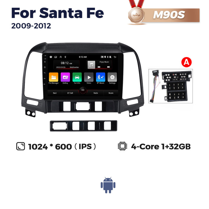 Suitable for 06-12 hyundai santa fe santa fe car central control android navigation wireless carplay