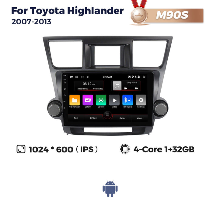Suitable for 07-13 toyota highlander car central control android navigation wireless carplay
