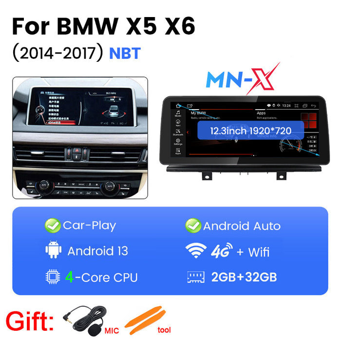 Suitable for 12.3inch bmw x5 f15/x6 f16 central control large screen car android navigator carplay