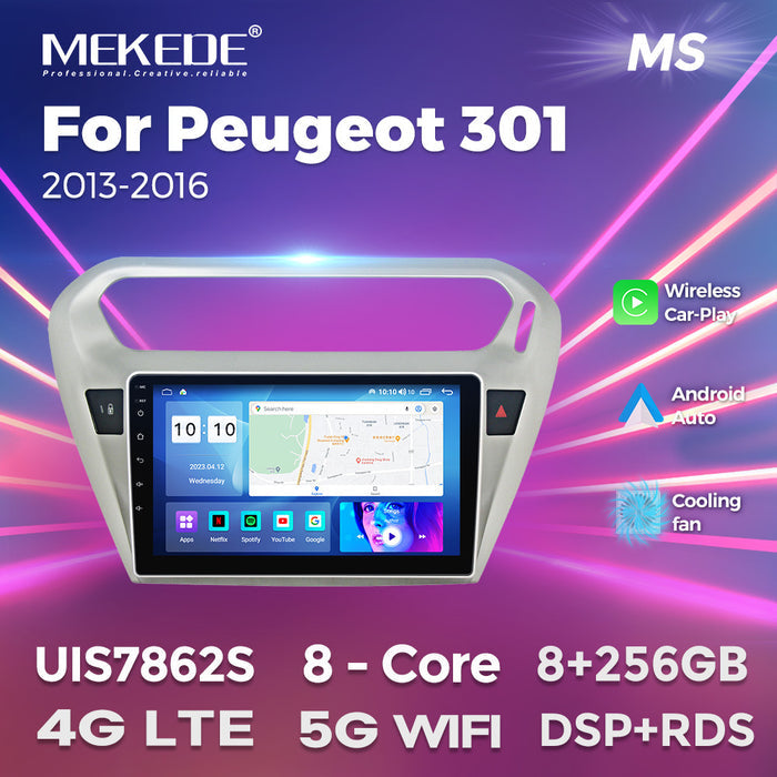 Suitable for 13-16 peugeot 301 citroen elysee car android navigator wireless carplay