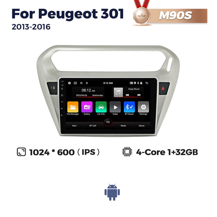 Suitable for 13-16 peugeot 301 citroen elysee car android navigator wireless carplay