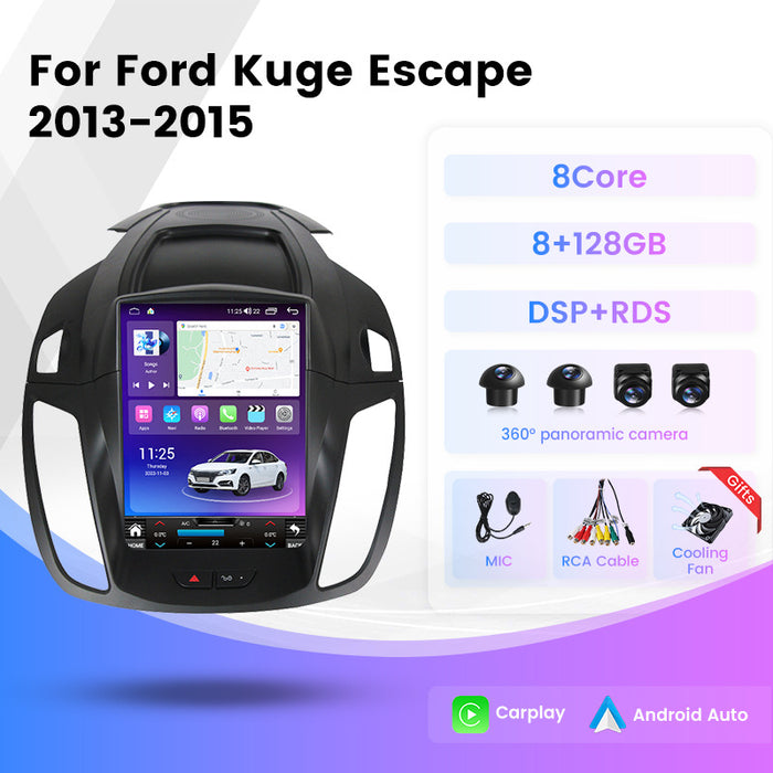 Suitable for 13-18 ford escape kuga vertical screen navigation android car navigation wireless carplay