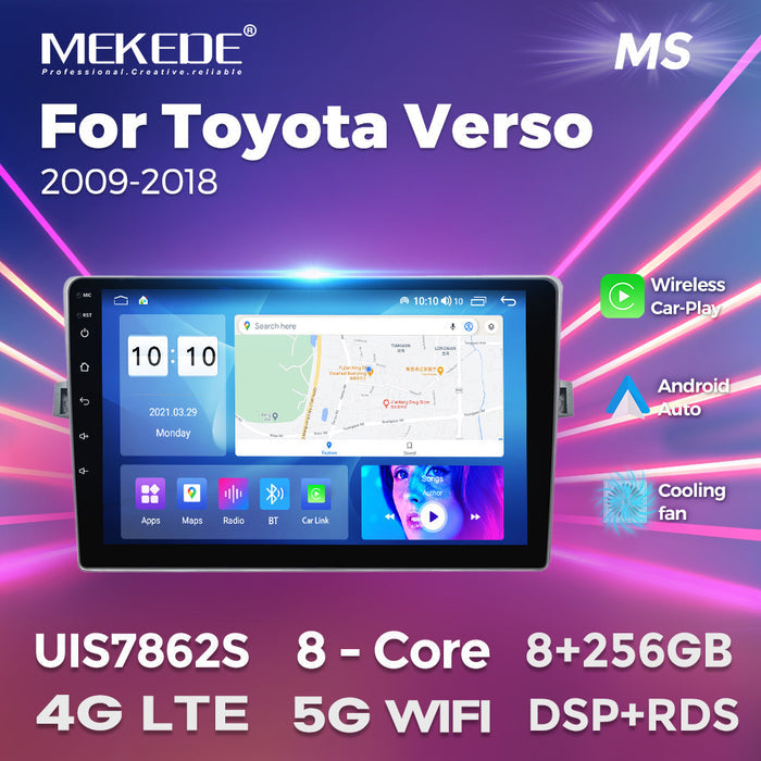 Suitable for 2009-2018 toyota verso car large screen android navigator carplay