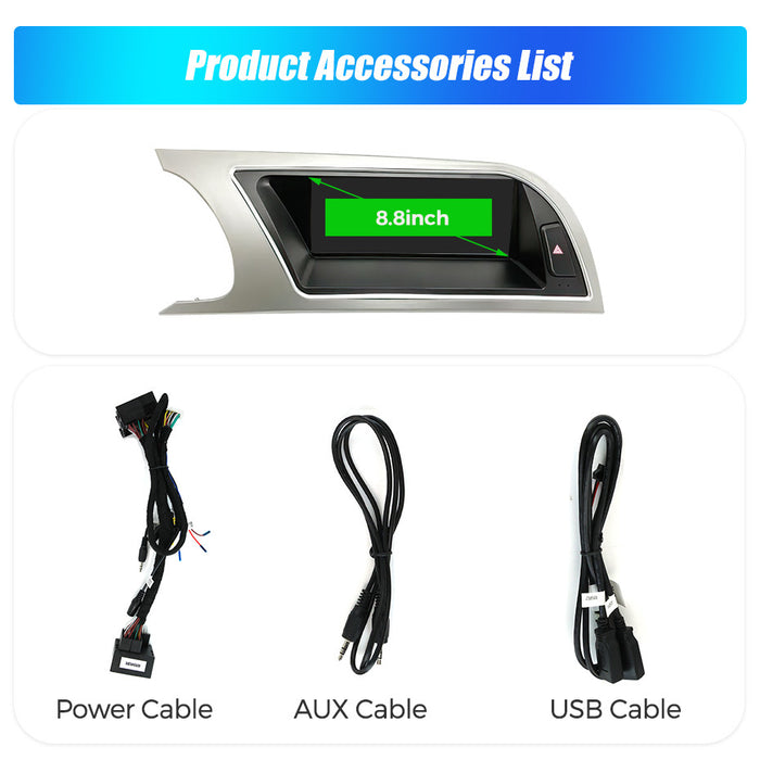 Suitable for 8.8" audi a5 2009-2016 audi a5l linuxrestoration large screen wireless carplay
