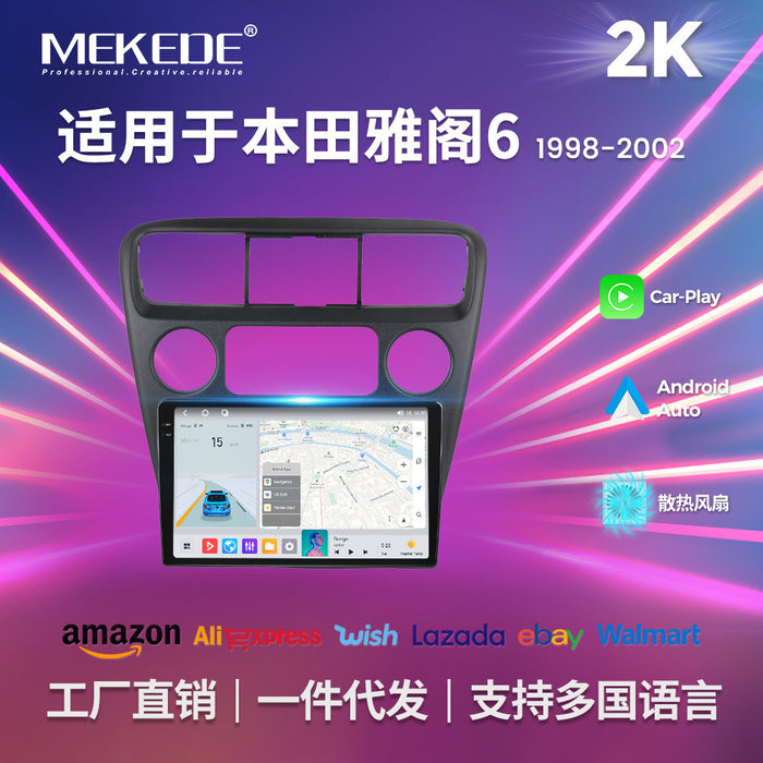 Suitable for 98-02 honda sixth generation accord accord6 android large screen car navigation wireless carplay