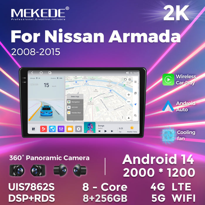 Suitable for 9inch nissan armada 2008-2015 nissan armada android navigator