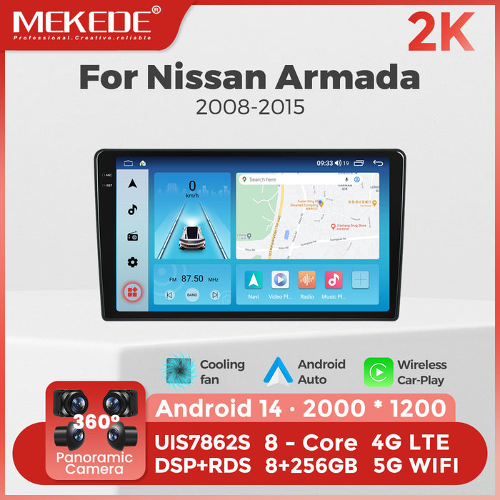 Suitable for 9inch nissan armada 2008-2015 nissan armada android navigator