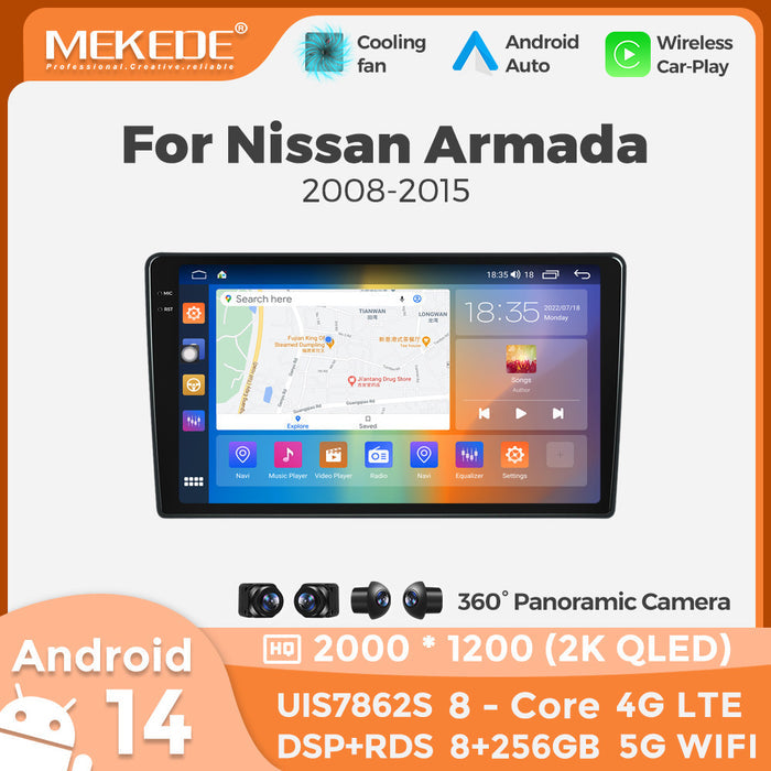 Suitable for 9inch nissan armada 2008-2015 nissan armada android navigator