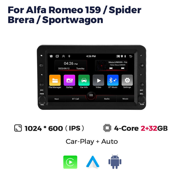 Suitable for alfa romeo 159 spider brera spor alfa romeo android navigation