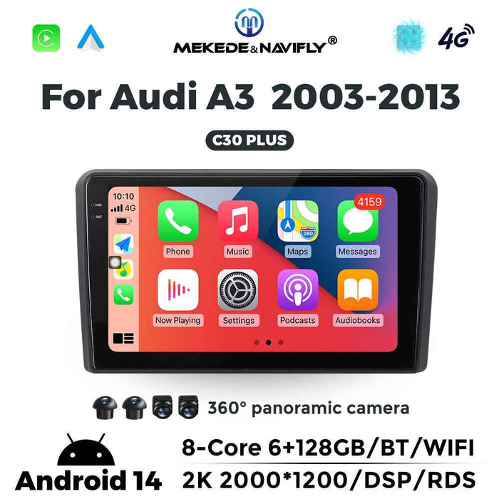 Suitable for Audi A3 2003-2013 Android large screen central control car navigation radio screen carplay