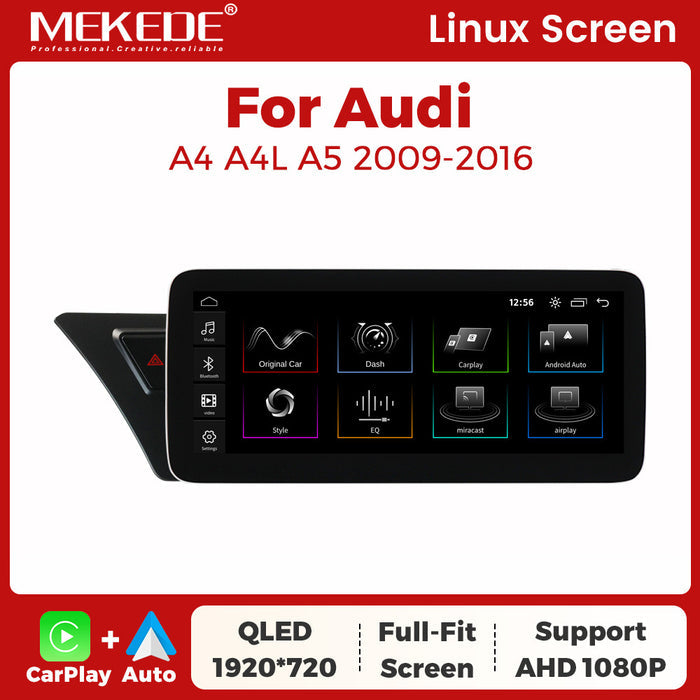 Suitable for audi a4 a4l a5 2008-2016 audi a4 linux modified large screen wireless carplay