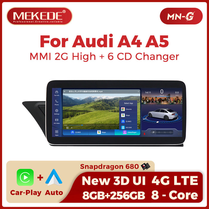 Suitable for Audi A4 A5 MINI2G Android large screen central control car navigation Bluetooth Carplay