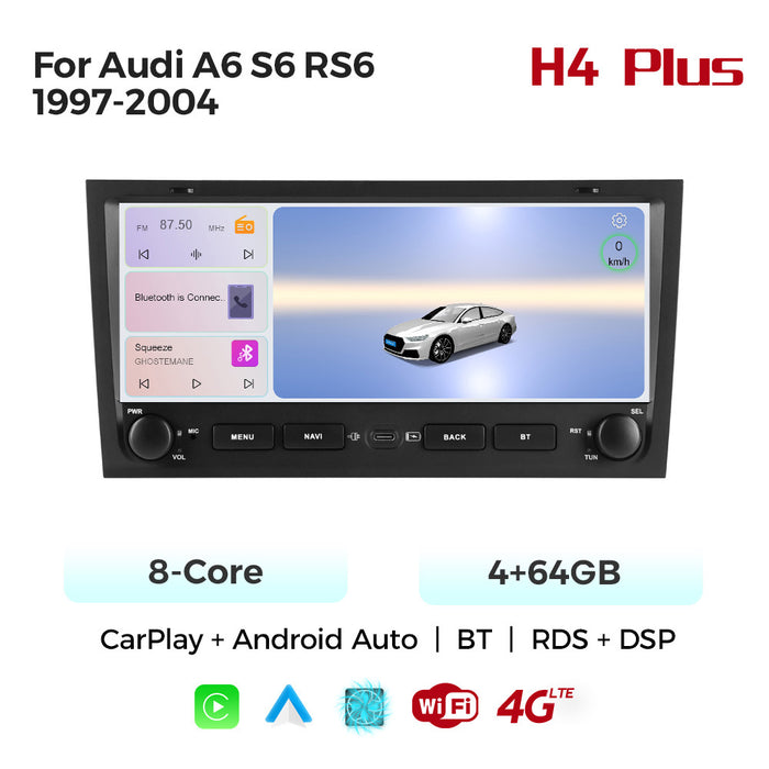 Suitable for Audi A6 S6 RS6 97-04 button Android large screen central control navigation Bluetooth radio 10.25