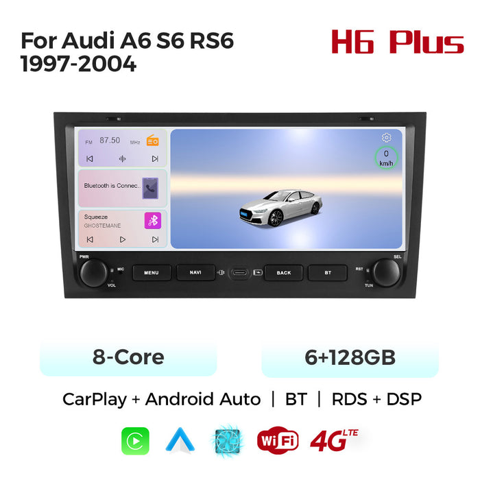 Suitable for Audi A6 S6 RS6 97-04 button Android large screen central control navigation Bluetooth radio 10.25