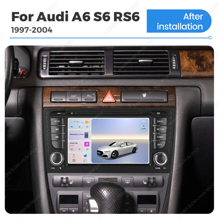 Suitable for Audi A6 S6 RS6 97-04 unilateral button Android large screen central control navigation Bluetooth radio