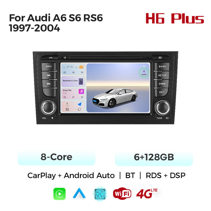 Suitable for Audi A6 S6 RS6 97-04 unilateral button Android large screen central control navigation Bluetooth radio