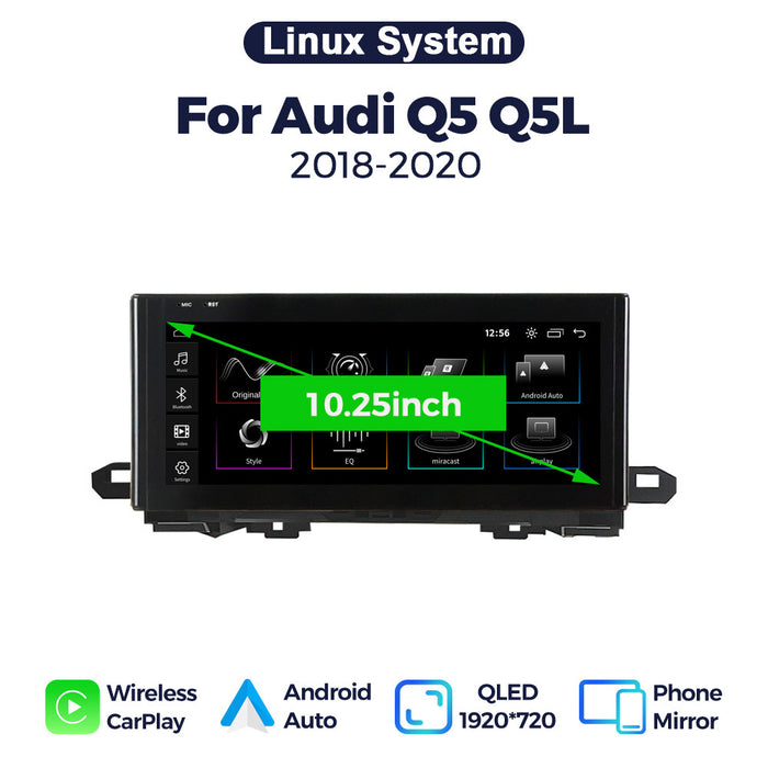 Suitable for audi q5 q5l 2018-2020 audi q5 linux restoration large screen wireless carplay