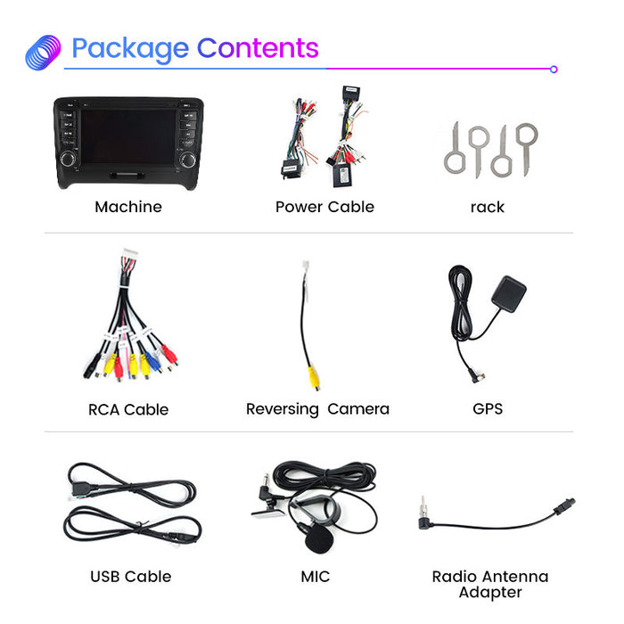 Suitable for audi tt 2008-2014, original audi tt style button car android smart navigation system
