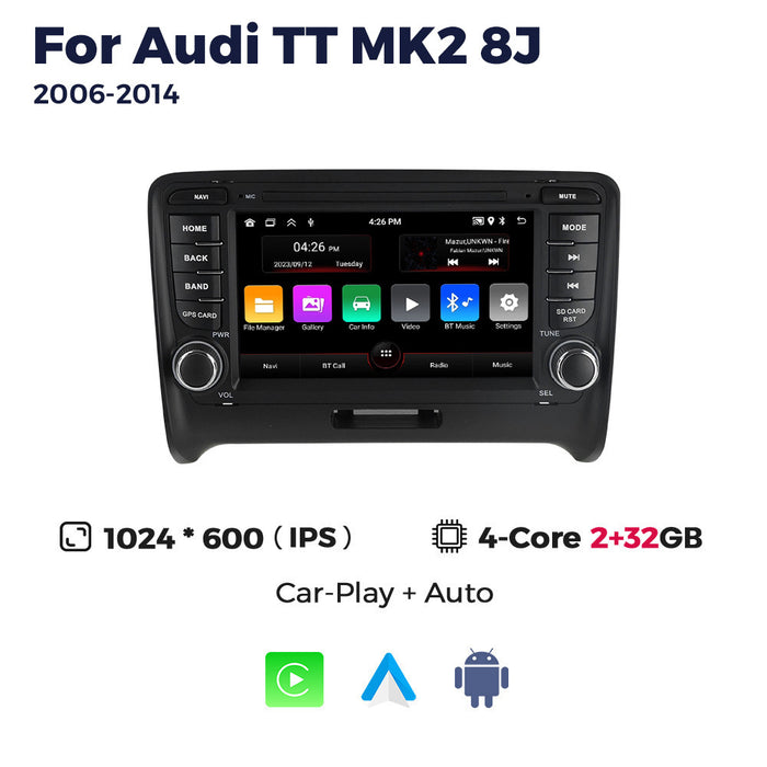 Suitable for audi tt 2008-2014, original audi tt style button car android smart navigation system