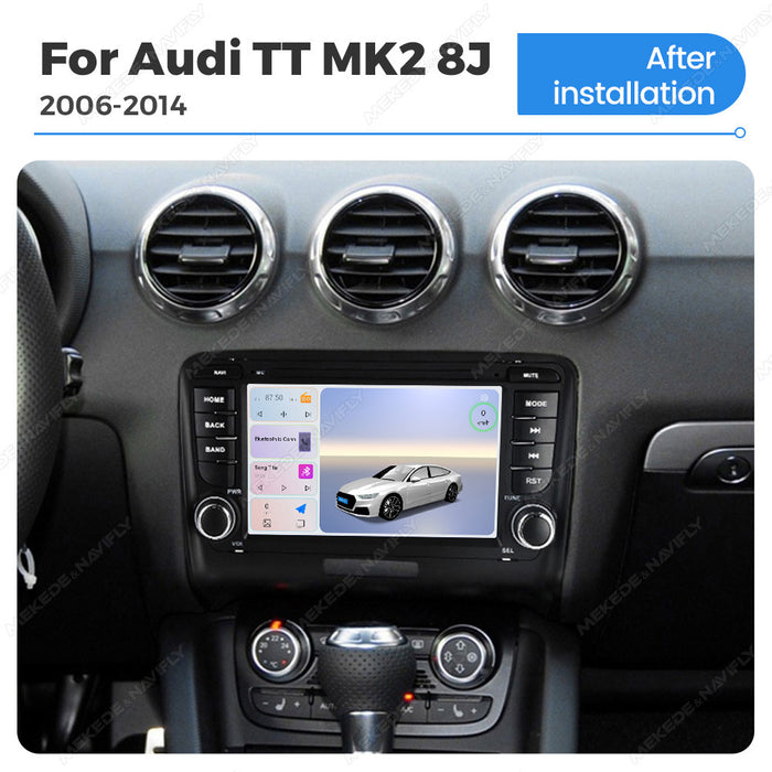 Suitable for Audi TT MK2 8J 06-14 unilateral button Android large screen central control navigation Bluetooth radio