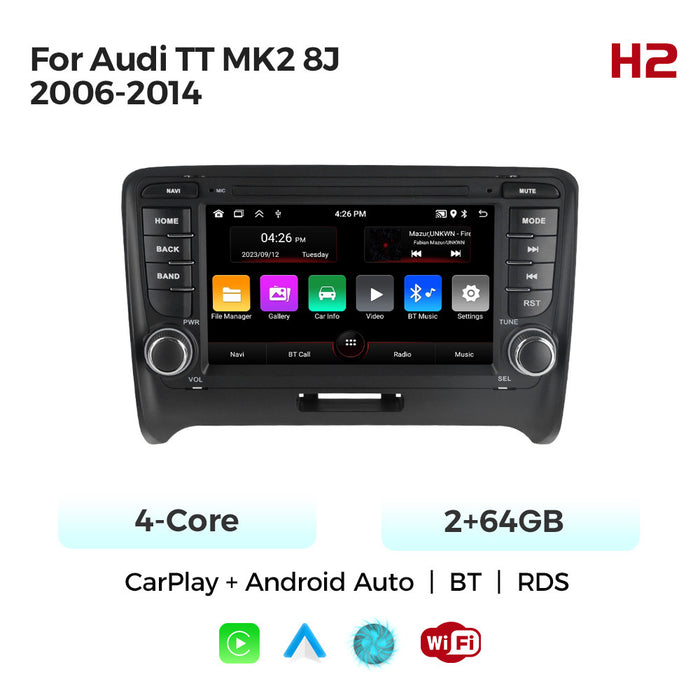Suitable for Audi TT MK2 8J 06-14 unilateral button Android large screen central control navigation Bluetooth radio