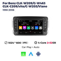 Suitable for benz w209, original car button style 7inch disc-free android smart car navigation system