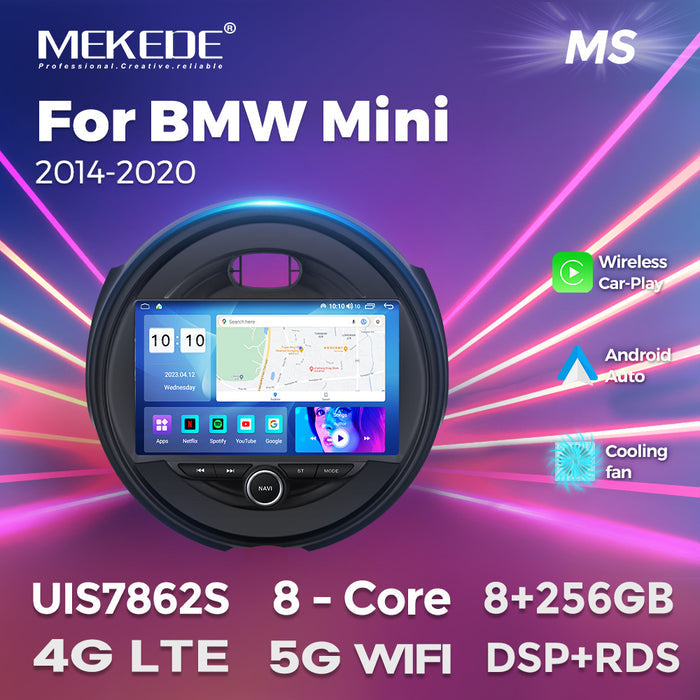 Suitable for bmw mini 14-20 bmw mini car android large screen navigator wireless carplay